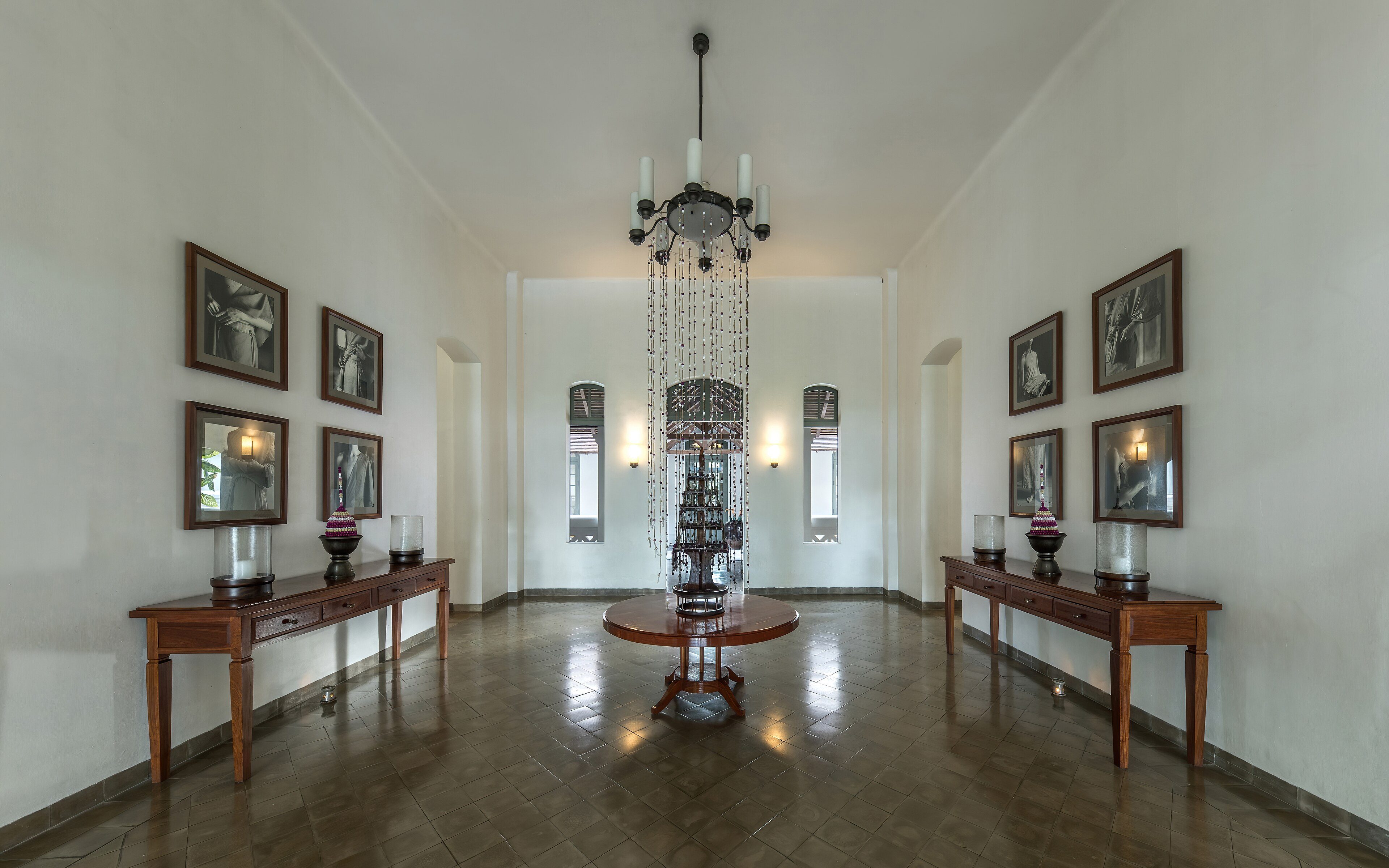 La sala comune con le travi a vista