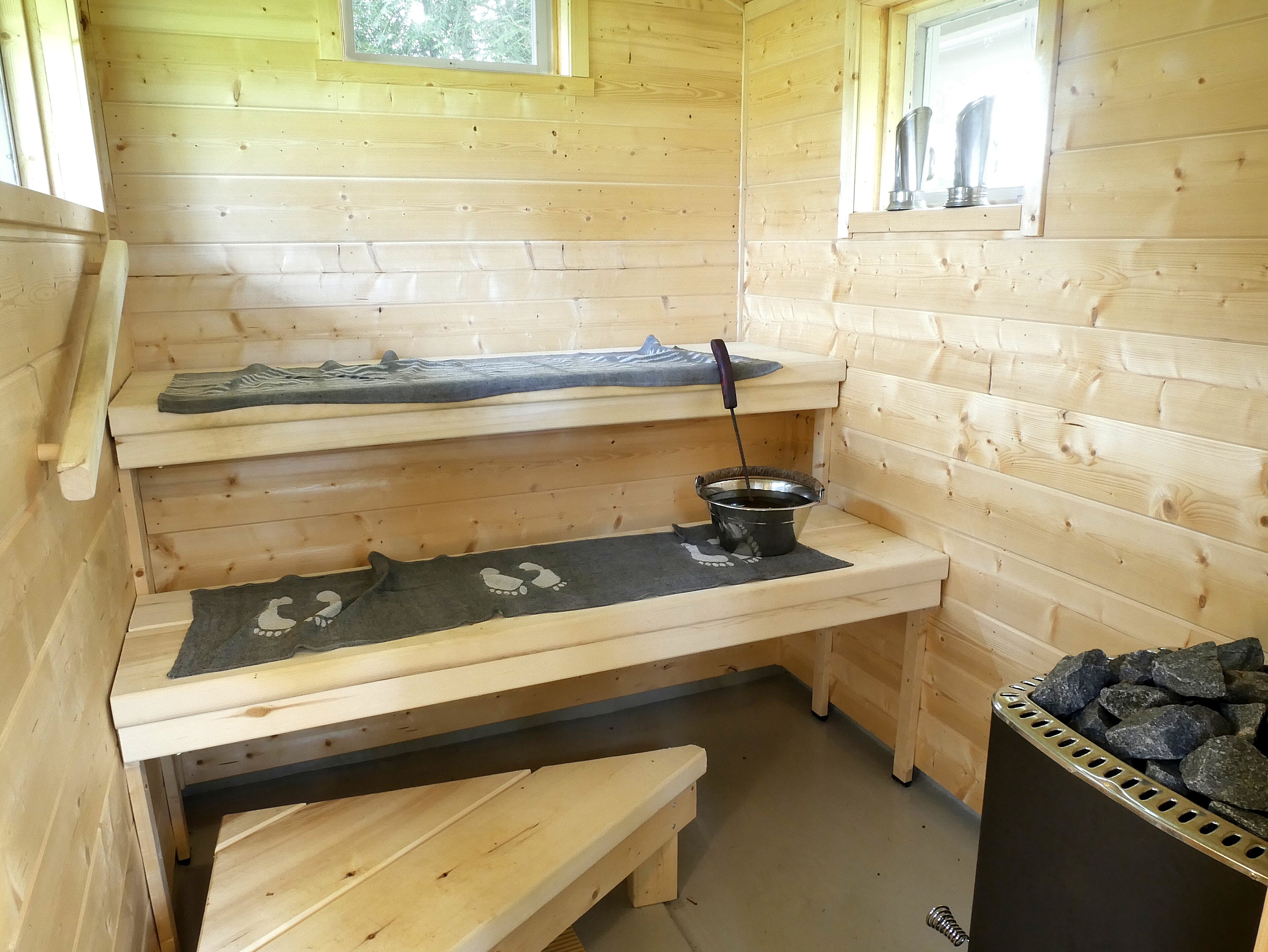 La sauna nel fienile di pietra