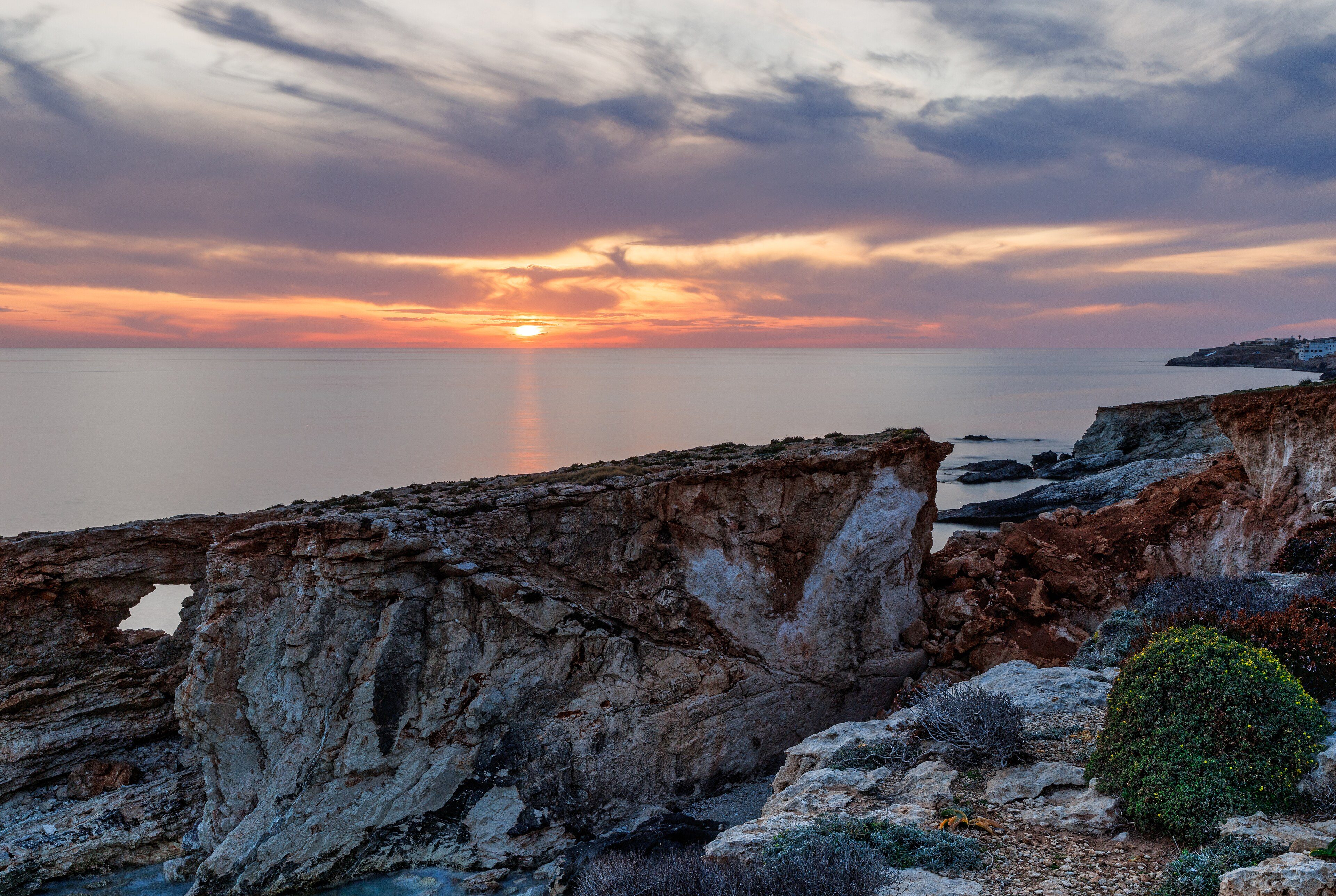 Costa al tramonto vista dall'albergo